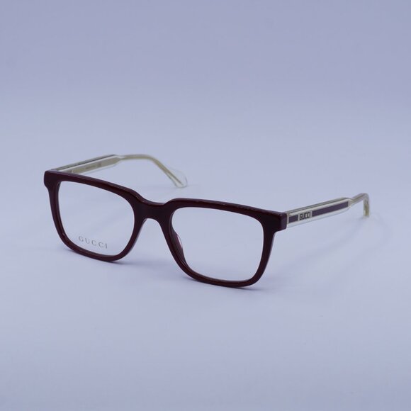 Gucci GG0560O 003 Eyeglasses Burgundy 53mm Square Frame - Picture 1 of 10